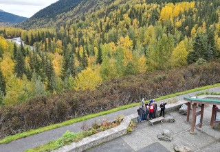Photo of group from above at Canyon Creek